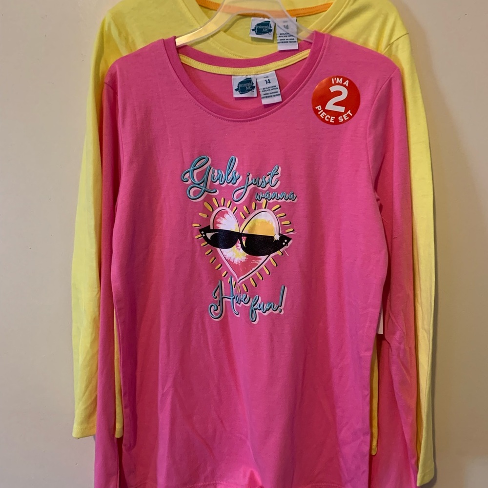 Girls size 14, we come to gather as a 2 piece set new.